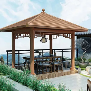 new arrival luxury aluminum gazebos Chinese style pavilions outdoor garden patio