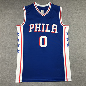 <span class=keywords><strong>Maillot</strong></span> de basketball d'entraînement brodé Maxi Embiid 21 Echicome 77 pour homme, fabriqué en Chine – Collection été - Product Image 5