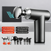 Mini pistolet de massage fascia - Appareil de massage des tissus profonds pour le corps, multifonctionnel, contrôle à 5 vitesses, batterie intégrée pour hommes et femmes