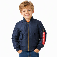 Veste MA-1 pour bébé, filles et garçons, hiver, épaisse, chaude, douce, coupe-vent, veste de pilote, veste bomber, randonnée