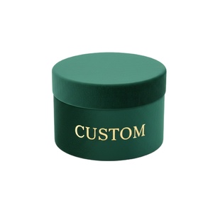 Boîtes d'emballage écologiques personnalisées avec logo, boîtes cadeaux rondes en velours luxueuses en forme de chapeau pour la Saint-Valentin - Product Image 4