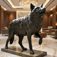 Sculpture de chien en bronze fidèle – Statue canine sur mesure grandeur nature avec options de race personnalisées – Figurine animale pour la mode de la Fête Nationale