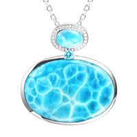 Bijoux en argent 925, design personnalisé, délicats, pierre de Larimar, signification spirituelle de la pierre de Larimar, bijoux en pierres de Larimar