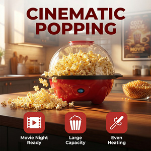 Máquina de Palomitas de Maíz Comercial para el Hogar, 700W, 4.275L, Estándar Europeo, con Aire Caliente, Antiadherente, para Palomitas de Maíz con Azúcar y Aceite, Venta Internacional - Product Image 1