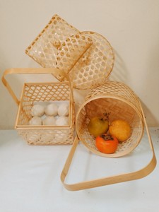 Viet Starlight Best Seller Eco-Friendly <b>Bamboo</b> Storage <b>Basket</b> with Handles Classic Style Multifunction Home Organizer - Product Image 6