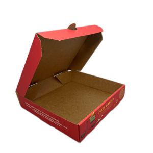 Paket gıda için özelleştirilebilir Logo isı yalıtım yağ koruma ile çevre dostu mat Kraft karton Pizza kutusu - Product Image 3