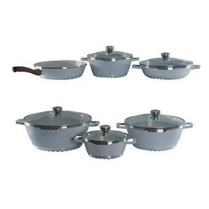 Custom Aluminum Casseroles Serving Fry Sauce Pan die cast cookware non-stick cookware set