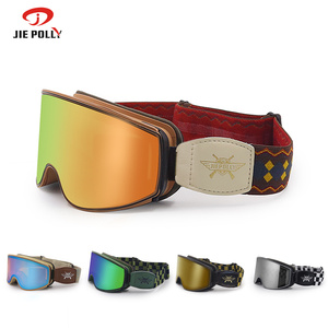 Jiepolly Lunettes de ski anti-buée et anti-poussière cylindriques pour snowboard, lunettes d'hiver, lunettes de soleil de sport - Product Image 4