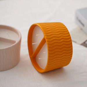 Unique Double Section Ceramic <b>Candle</b> Holders <b>Candle</b> Jar Cylinder Scented <b>Candle</b> Gift Set With Cotton <b>Wicks</b> for Home Decoration - Product Image 4
