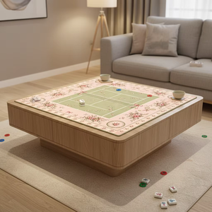 Tapete de Mahjong Coquette de 33 Pulgadas, Diseño Vintage con Rosas Rosadas, con Lazo, para Mahjong, Póker y Juegos de Mesa - Product Image 6