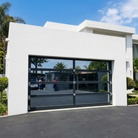 Système moderne de portes et fenêtres coulissantes en alliage d'aluminium fini pour maison et garage