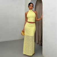 Robe deux pièces décontractée pour femmes, couleur unie, style enveloppant sans manches, respirante pour un usage quotidien, design ajusté