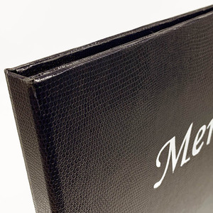 Menú de Cócteles con Logotipo Personalizado, con Esquinas Reforzadas, Libros de Menú de Cuero, Carpetas de Menú de 2 Páginas para Restaurante - Product Image 5