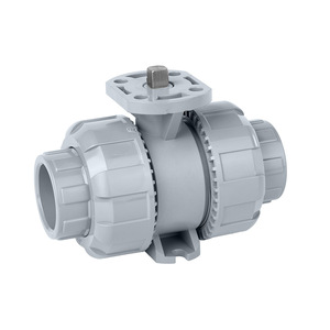 Vanne à boisseau sphérique manuelle 2 voies Rongsheng CPVC pour l'industrie chimique et l'eau, norme nationale - Product Image 1