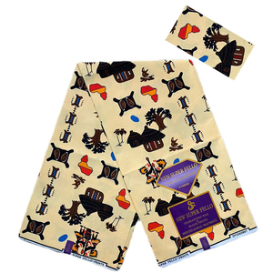 नए सुपर फेलो एन ग्रोस चुनाव अफ्रीका रैप कपड़े का मोम डबल प्रिंट पॉलिएस्टर उउना अभियान - Product Image 3