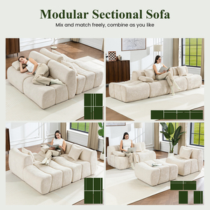 Sofá Cama Modular de Bambú de Lujo Meroow MS3, Sofá Comprimido Silencioso Sin Madera para Hogar Moderno en el Reino Unido - Product Image 2