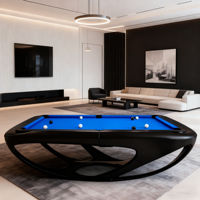 Table de billard moderne 8 pieds et 9 pieds, design carré simple, avec plateau en ardoise, pour intérieur et extérieur, modèle 2026, en promotion