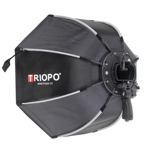 TRIOPO Foldable Octagon Softbox <strong>Bracket</strong> Mount Soft Box Handle KS2 55cm 65cm 90cm 120cm for Godox Yongnuo Speedlite Flash Light - Product Image 1