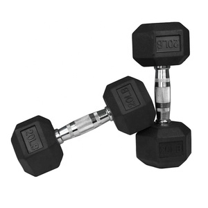 Hot bán bảo vệ màu đen cao su <span class=keywords><strong>HEX</strong></span> quả tạ đặt <span class=keywords><strong>5</strong></span>-100lbs trong <span class=keywords><strong>5</strong></span> pound increments tăng cường sự ổn định với hình lục giác hình đầu - Product Image 4