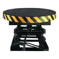 Plateforme de travail rotative hydraulique robuste pour la rotation et la réglage en hauteur des marchandises lourdes