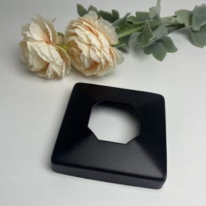 Plaque de couverture carrée en acier inoxydable de qualité supérieure, poli miroir, à ouverture centrale, pour fixation de verre et vitrage de <span class=keywords><strong>mezzanine</strong></span> - Product Image 5