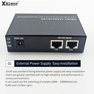 Convertidor de Medios de Fibra Óptica XICOM 100M, 3 Ópticos, 2 RJ45, Monomodo SC 1310/1550nm, Distancia de 20KM - Product Image 5