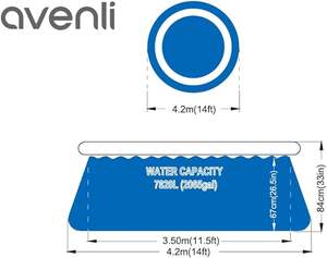 <span class=keywords><strong>Jilong</strong></span> 17796EU <span class=keywords><strong>สระ</strong></span>ว่ายน้ำเป่าลมขนาด4.20ม. x 84ซม. <span class=keywords><strong>สระ</strong></span>ว่ายน้ำสำหรับครอบครัวกลางแจ้งสีฟ้า - Product Image 3