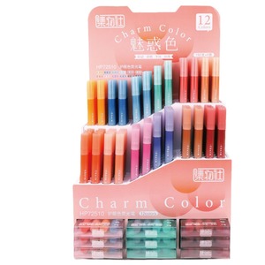 Collection de surligneurs colorés Charm, 12 couleurs, HP72510, pointe inclinée pour le marquage et la prise de notes - Product Image 5