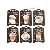 Kertas Catatan seri kopi dengan Latte sederhana bentuk siswa catatan tempel pesan kantor 1886 lengket