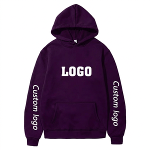 Sweat à capuche personnalisé pour homme avec logo, poche kangourou, broderie, imprimé à carreaux, tissu polaire 360g, multicolores, vêtements décontractés d'hiver - Product Image 6