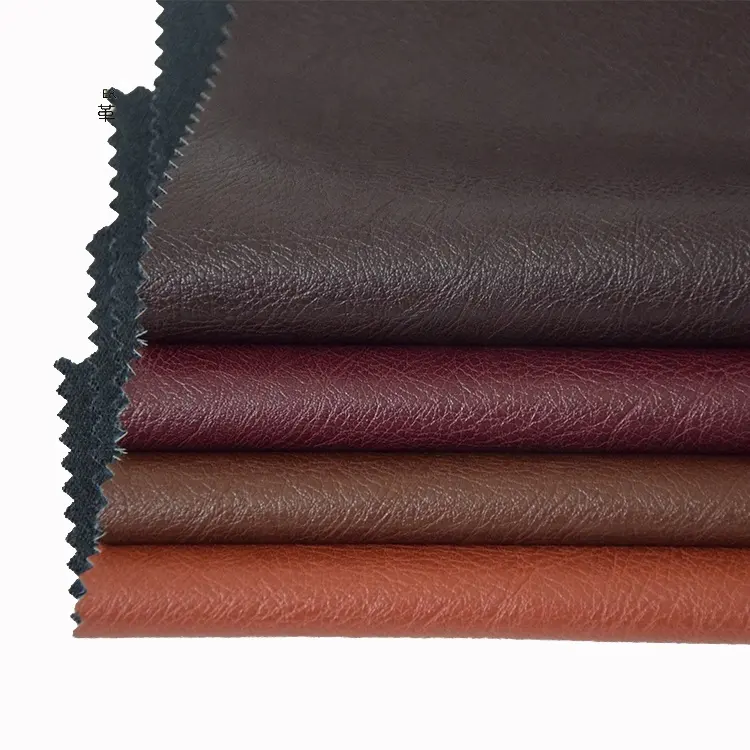 Harga pabrik Vegan kulit palsu sintetis PU dilapisi kain kulit buatan untuk Pelapis Sofa pakaian garmen