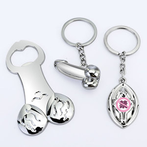 Personalizzato maschio femmina adulto cazzo Sexy 3D dildo genitali pene portachiavi apribottiglie Vagina testicoli portachiavi - Product Image 1