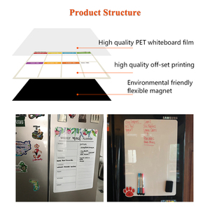 चुंबकीय सूखा मिटा बोर्ड फ्रिज के लिए हटाने योग्य पुन: प्रयोज्य सूखी मिटा व्हाइटबोर्ड शीट - Product Image 3