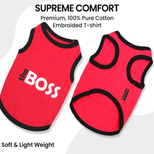 Camiseta de algodón 100% para perros bordada 'Classy Sassy Bit Bossy' lavable a máquina lindo <span class=keywords><strong>chaleco</strong></span> para mascotas para perros grandes ropa rosa para perros - Product Image 4