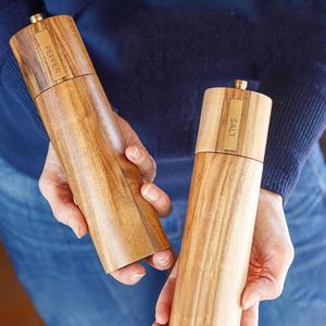 Juego de molinillo de sal y pimienta de cerámica de calidad superior, función Manual para uso doméstico o en Restaurante, colección de molinillo de acacia de madera - Product Image 3