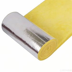 Rouleau d'isolation en laine de verre recouvert de feuille d'aluminium, résistant au feu et à la chaleur, pour usage extérieur et en entrepôt - Product Image 5