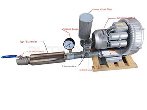 JL20 PT G2 1/2 Entrée 2.5 pouces 73mm Filtre à <span class=keywords><strong>air</strong></span> pour pompe à vortex à ventilateur régénératif - Product Image 4