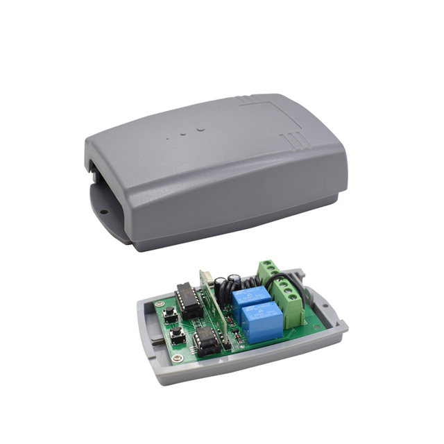 RKING RK-RX-02 433MHz Modern Universal Receiver DC12V-24V 2CH Learning/Fixed/Rolling Code Module Garage Door Opener 50m Range