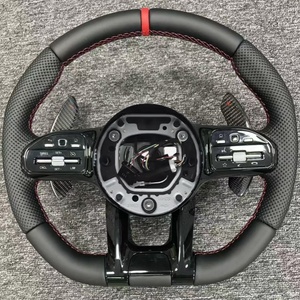 <span class=keywords><strong>Volante</strong></span> Deportivo de Cuero Personalizado para <span class=keywords><strong>Mercedes</strong></span> Benz C63 C43 E53 E63 G63 G500 G55 <span class=keywords><strong>AMG</strong></span> GT GLE63 W223 W204 W205 W167 W213 - Product Image 1