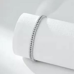 Pulsera de Eslabones Cubanos con Diamantes de Moissanita de Primera Calidad con Plata 925 para Hombre y Mujer, Disponible en Proveedor Mayorista - Product Image 2