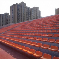 Siège de tribune de stade en HDPE durable avec dossier fixe, léger (moins de 1 kg), chaise d'événement portable pour le sport