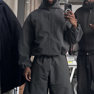 Felpa oversize in pile leggero foderato per uomo taglie forti 4XL con Design personalizzato ricamato migliore felpa oversize per tutti i giorni - Product Image 3