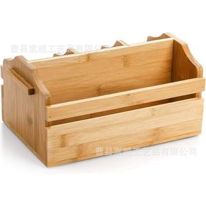 Boîte de rangement pour couverts en bambou, compartiments pour cuillères, fourchettes, couteaux, organisateur de cuisine, support en bois écologique - Product Image 5