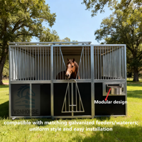 Abri extérieur préfabriqué en métal et bambou pour chevaux, écurie sécurisée et ventilée, abri de ferme en acier galvanisé, garantie 5 ans