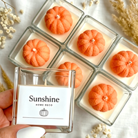 Bougie parfumée à la soja à la citrouille, marque privée, écologique, sans fumée, bougies parfumées d'Halloween, bougies artisanales de qualité supérieure pour l'automne
