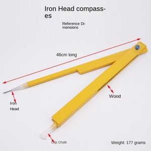 <span class=keywords><strong>Compas</strong></span> de tableau en bois pour les aides pédagogiques en mathématiques du primaire pour les démonstrations et les dessins des enseignants - Product Image 4