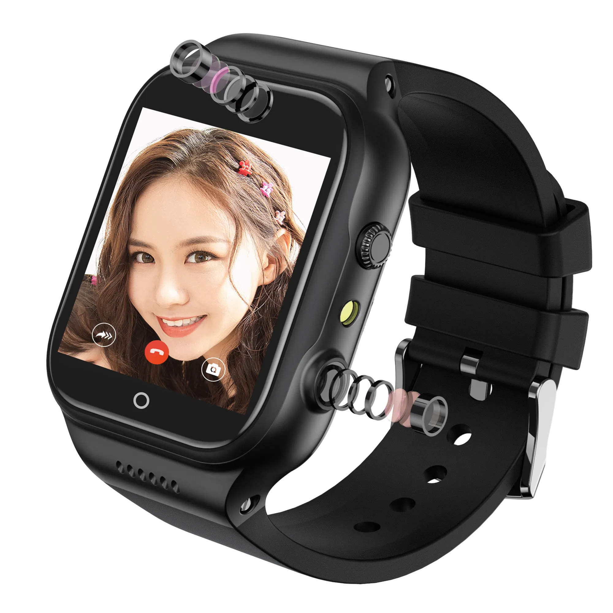 Zinc alloy 2 HD camera 1.54 inch sim card 900mah download popular app sports modes music play 4G internet x89-2 smart watch