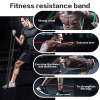 NQ SPORTS 4 Juegos de Bandas de Resistencia de Látex Totalmente Negras, Bandas Elásticas de Fitness, Bandas de Goma Largas y Anchas para Ejercicios en Casa