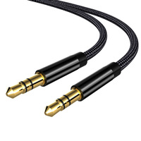 Câble audio AUX 3,5 mm mâle-mâle, cordon stéréo tressé pour autoradio, haut-parleur, casque, téléphone, ordinateur portable, tablette
