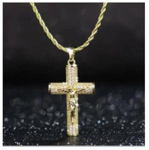 Nuova <span class=keywords><strong>Collana</strong></span> HipHop <span class=keywords><strong>con</strong></span> Ciondolo a <span class=keywords><strong>Croce</strong></span> in Acciaio Inox 14k e Catena a Corda Placcata Oro Impermeabile <span class=keywords><strong>con</strong></span> Carte da Poker per Regalo e Feste - Product Image 2
